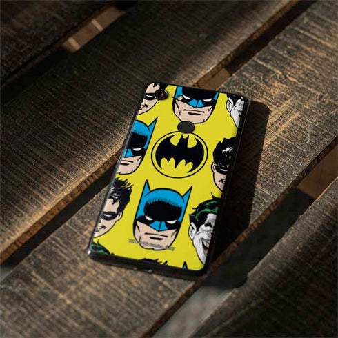 DC Comics Batman Vintage Character Pattern - Joker and Robin Google Pixel 3 XL Skin